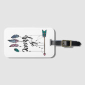 Boho be Brave Motivatie Dreamweaver Aanmoediging Bagagelabel (Voorkant (horizontaal))