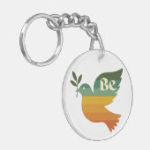 Boho Be Peace Retro Holiday Keychain (Voorkant Links)