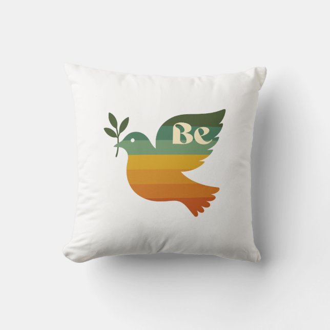 Boho Be Peace Retro Holiday Throw Pillow Kussen (Voorkant)