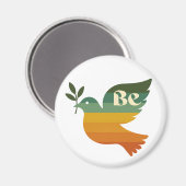 Boho Be Peace Retro Vakantie Magneet (Voorkant / Achterkant)
