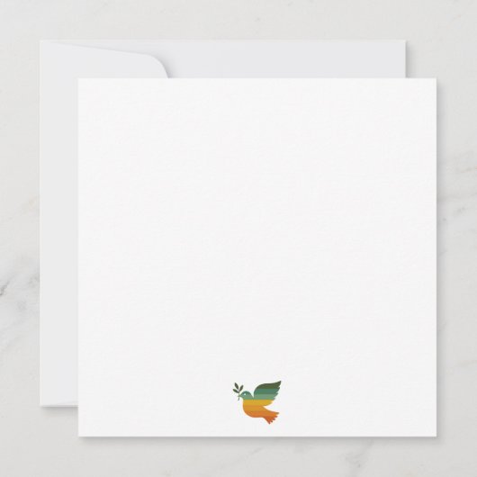 Boho Be Peace Retro Vakantie Notitiekaart (Achterkant)