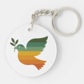 Boho Be Peace Retro Vakantie Sleutelhanger (Achterkant)