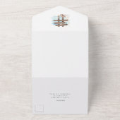 Boho Beach All in One Wedding Invite All In One Uitnodiging (Buitenkant)