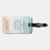 Boho Beach Arbor Bestemming Bruiloft Save the Date Bagagelabel (Achterkant horizontaal)