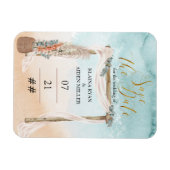 Boho Beach Arbor Destination Huwelijk Save The Dat Magneet (Horizontaal)