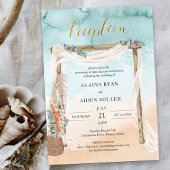 Boho Beach Arbor Trouwreceptie Alleen Kaart