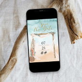 Boho Beach Arbour Bestemming Bruiloft Save The Date