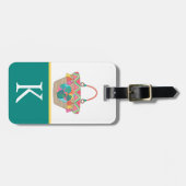 Boho Beach Bag, Colour Block, Teen's, Kind Initiaa Bagagelabel (Voorkant horizontaal)