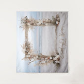 Boho Beach Bliss Bruiloft Tapestry Achtergrond Wandkleed (Voorkant)