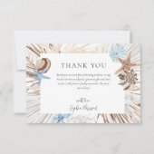 Boho Beach Bruidsfeest Bedankkaart (Voorkant)