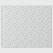 Boho Beach Cherries - beige blue fruit pattern. Cadeaupapier (Vlak)