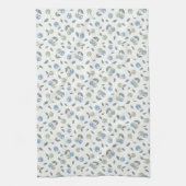 Boho Beach Cherries - sage blue fruit pattern. Theedoek (Verticaal)