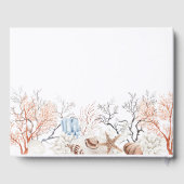 Boho Beach Coral Reef Bruiloft Gastenboek (Achterkant)