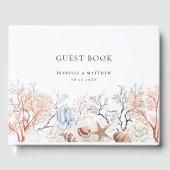 Boho Beach Coral Reef Bruiloft Gastenboek (Voorkant)