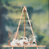 Boho Beach Coral Reef Bruiloft Welkom Acryl Bord (Neutraal)