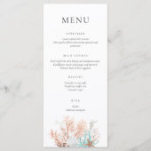 Boho Beach Coral Reef Menu (Voorkant)