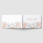 Boho Beach Coral Reef Wedding Folie Gastboek Gastenboek (Volledig)