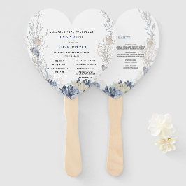 Boho Beach Destination Hampton Wedding Programma Handwaaier