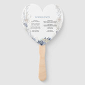 Boho Beach Destination Hampton Wedding Programma Handwaaier (Achterkant)