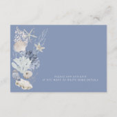 Boho Beach Elegante bruiloft Details Behuizing Kaa Informatiekaartje (Achterkant)