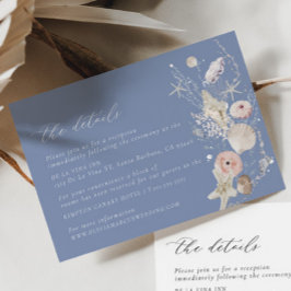 Boho Beach Elegante bruiloft Details Behuizing Kaa Informatiekaartje