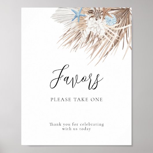 Boho Beach Favors Poster (Voorkant)