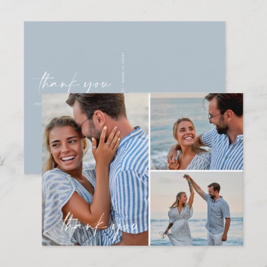 Boho Beach Foto bruiloft Dank u Briefkaart (Voorkant / Achterkant)