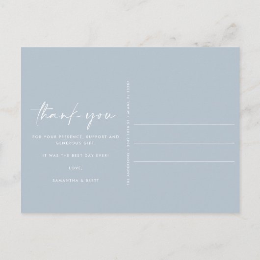 Boho Beach Foto bruiloft Dank u Briefkaart (Achterkant)