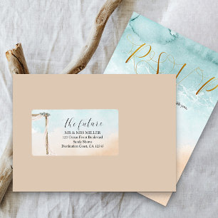Boho Beach future Mr en Mrs Return Address Label