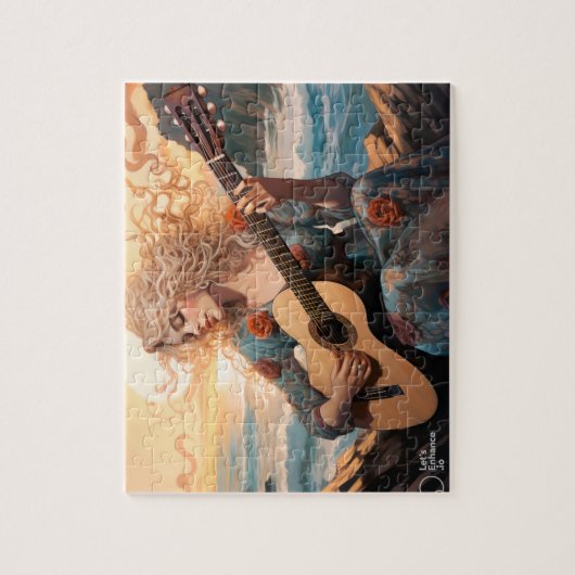 Boho beach girl legpuzzel (Verticaal)