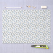 Boho Beach Kersen - salie blauwe fruit patroon. Tissuepapier (Craft)
