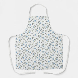 Boho Beach Kersen - salie blauwe fruitpatroon. Schort