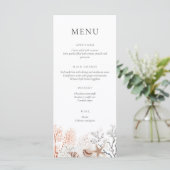 Boho Beach Neutraal Coral Reef Menu (Staand voorkant)