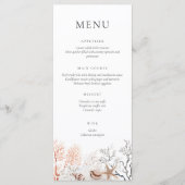 Boho Beach Neutraal Coral Reef Menu (Voorkant)