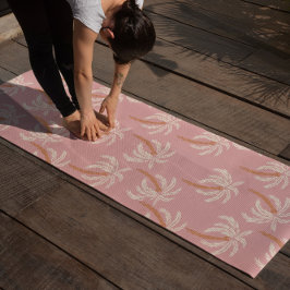 Boho Beach Palm Yoga Mat Tropische Kust Pilates