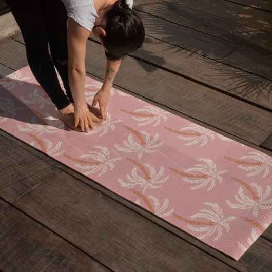 Boho Beach Palm Yoga Mat Tropische Kust Pilates