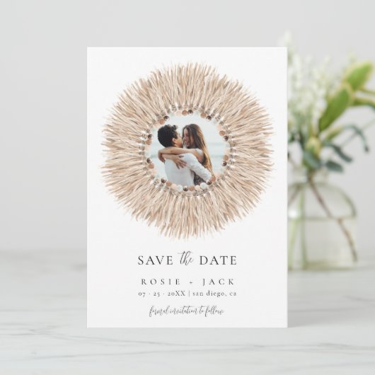 Boho Beach Save the Date (Staand voorkant)