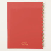 Boho Beach Scene Sunset Over Ocean Waterverf Planner (Achterkant)