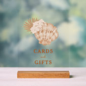 Boho Beach Schelp Bruiloft Cards en Cadeaus Acryl Bord (Neutraal)