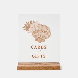 Boho Beach Schelp Bruiloft Cards en Cadeaus Acryl Bord