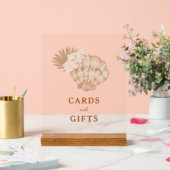 Boho Beach Schelp Bruiloft Cards en Cadeaus Acryl Bord (Huwelijk)