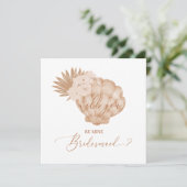 Boho Beach Seashell bruidsmeisje voorstel Kaart (Staand voorkant)