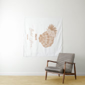 Boho Beach Seashell Vrijgezellenfeest Foto achterg Wandkleed (In Situ (horizontaal))