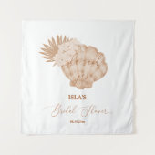 Boho Beach Seashell Vrijgezellenfeest Foto achterg Wandkleed (Voorkant)