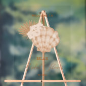 Boho Beach Seashell Vrijgezellenfeest Welkom Acryl Bord (Neutraal)