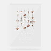 Boho Beach Shell Acryl Bord (Voorkant)