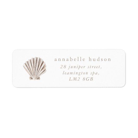 Boho Beach Shell Baby shower Etiket (Voorkant)