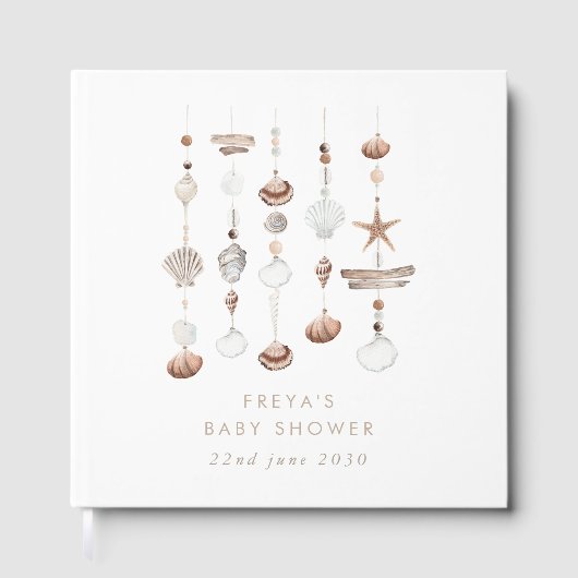 Boho Beach Shell Baby shower Gastenboek (Voorkant)
