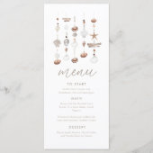 Boho Beach Shell Baby shower Menu (Voorkant)