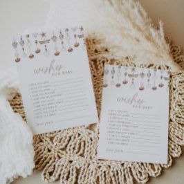 Boho Beach Shell wil Baby-Kaart Kaart